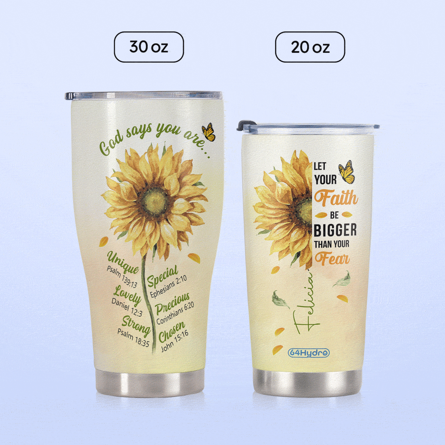 Over Fear Sunflower BGMZ1304010Z Stainless Steel Tumbler