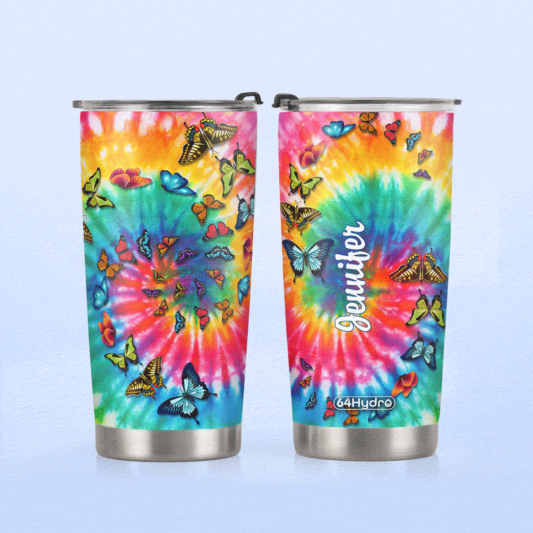 Butterfly Tie Dye Hippie KD2 ZZL0712001 Stainless Steel Tumbler