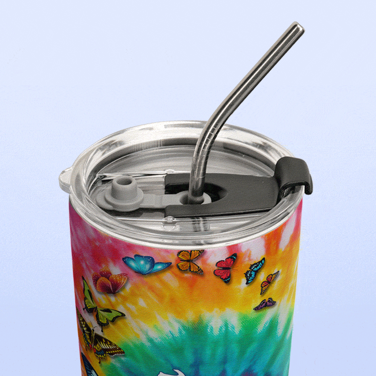 Butterfly Tie Dye Hippie KD2 ZZL0712001 Stainless Steel Tumbler