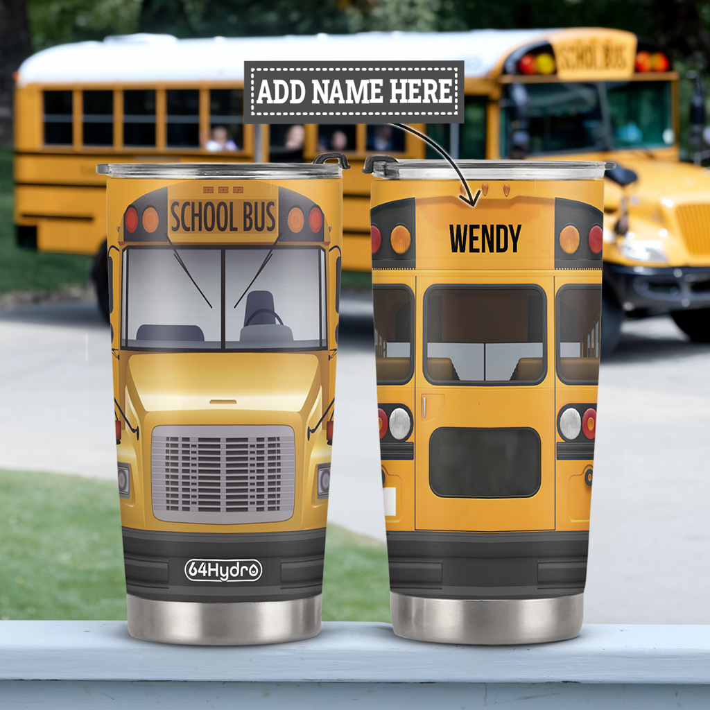 School Bus ANRZ04115289AE Stainless Steel Tumbler – 64Hydro