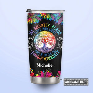 Tie Dye Gnome Mostly Peace Love And Light HHLZ270623011 Stainless Steel Tumbler