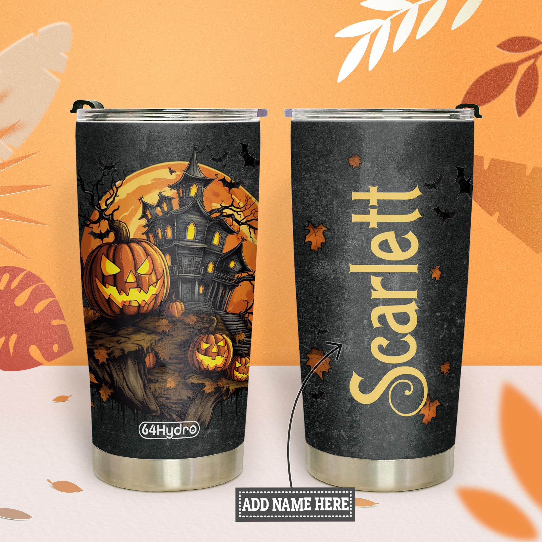Autumn Halloween House HTRZ31087105AJ Stainless Steel Tumbler