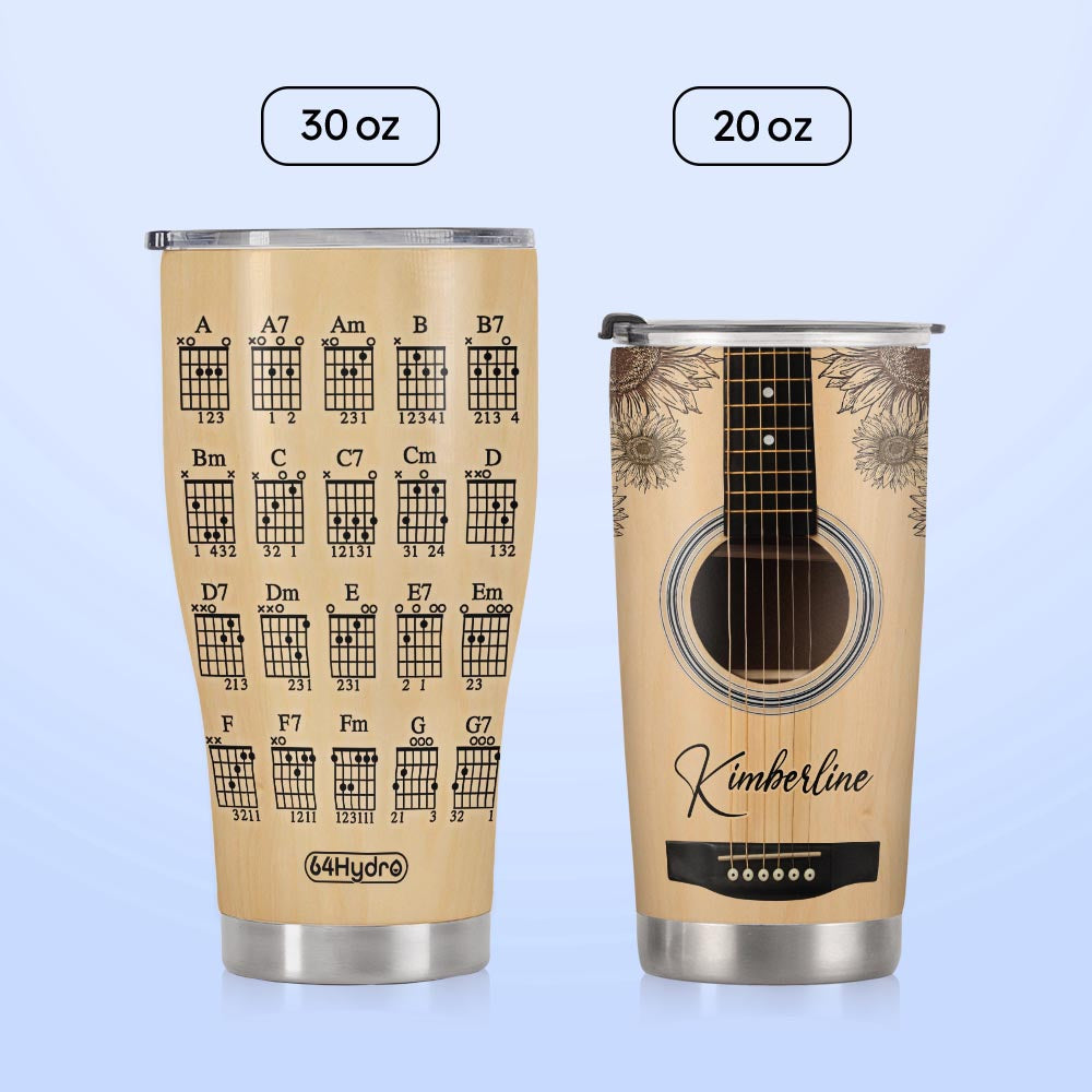 Basic Guitar Chords Chart NNRZ230623762 Stainless Steel Tumbler