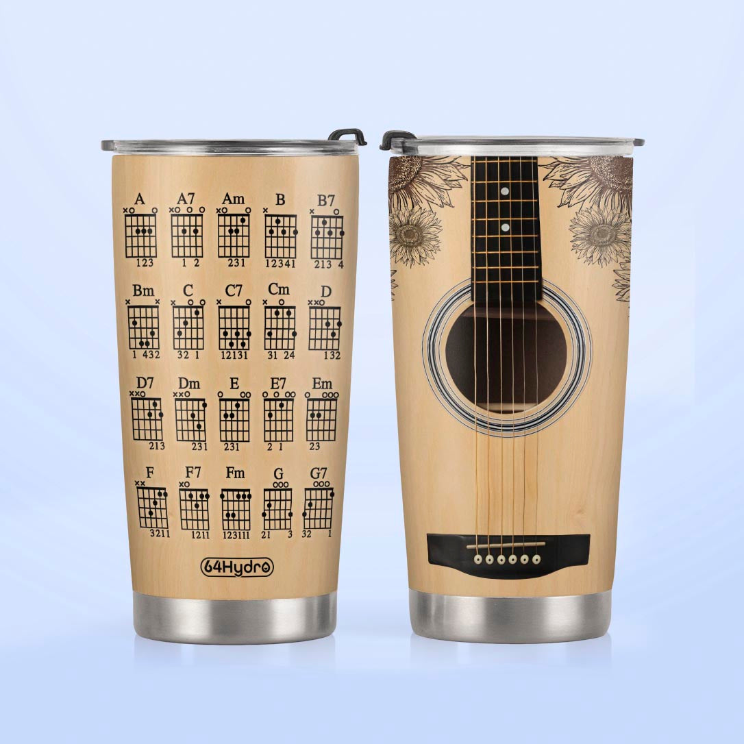 Basic Guitar Chords Chart NNRZ230623762 Stainless Steel Tumbler