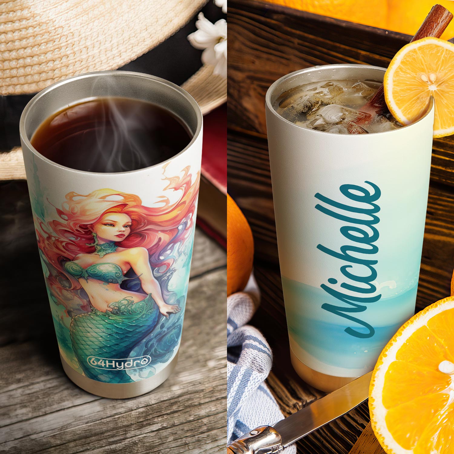 Beautiful Mermaid HHRZ20096800QX Stainless Steel Tumbler