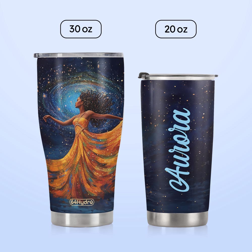 Black Woman Dancing In Starry Night HHRZ20094434LO Stainless Steel Tumbler