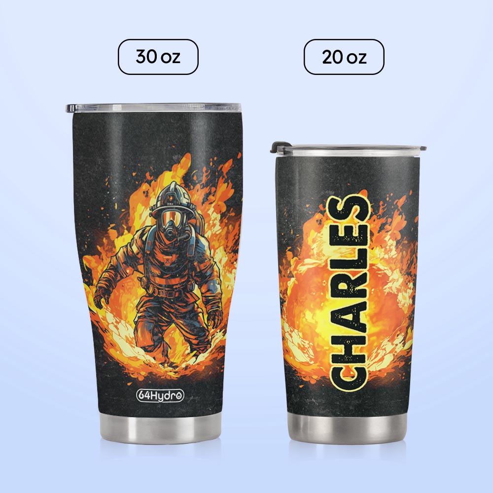 Brave Firefighter HTRZ28082533PK Stainless Steel Tumbler