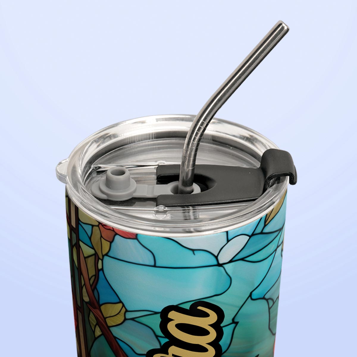 Cardinal Stained Glass Style HTRZ19092337MJ Stainless Steel Tumbler