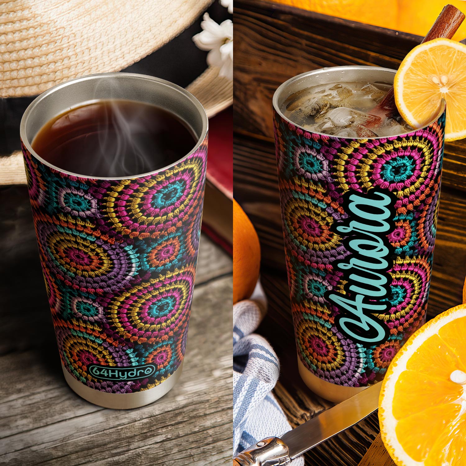 Crochet Pattern HTRZ26097480ZX Stainless Steel Tumbler