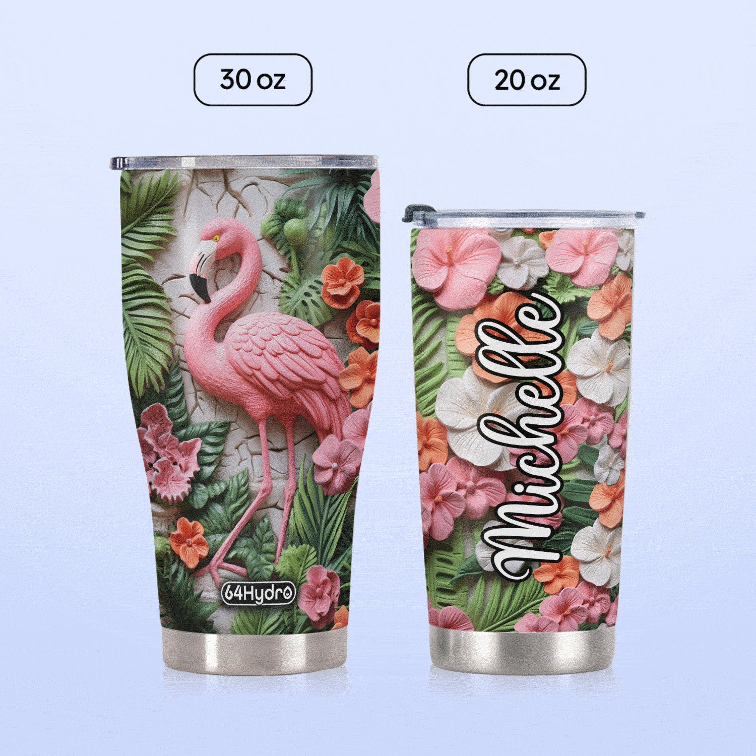 Flamingo Plaster Carving HHAY100723742 Stainless Steel Tumbler