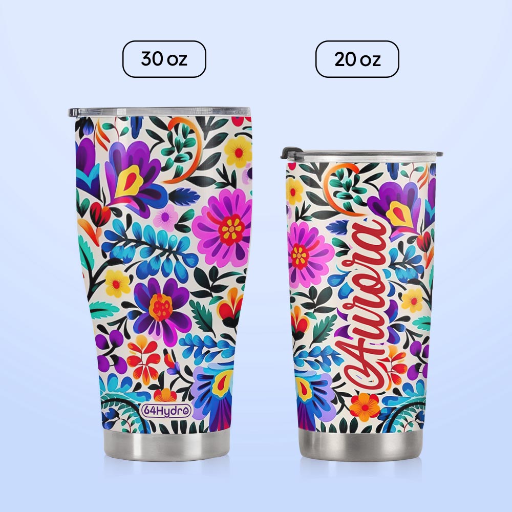 Gardening Mexican Flower Seamless HTRZ25095975KA Stainless Steel Tumbler