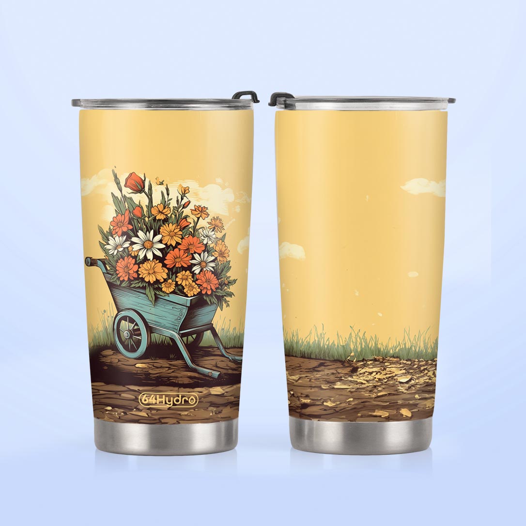 Gardening Wheelbarrow HTRZ25095621YI Stainless Steel Tumbler