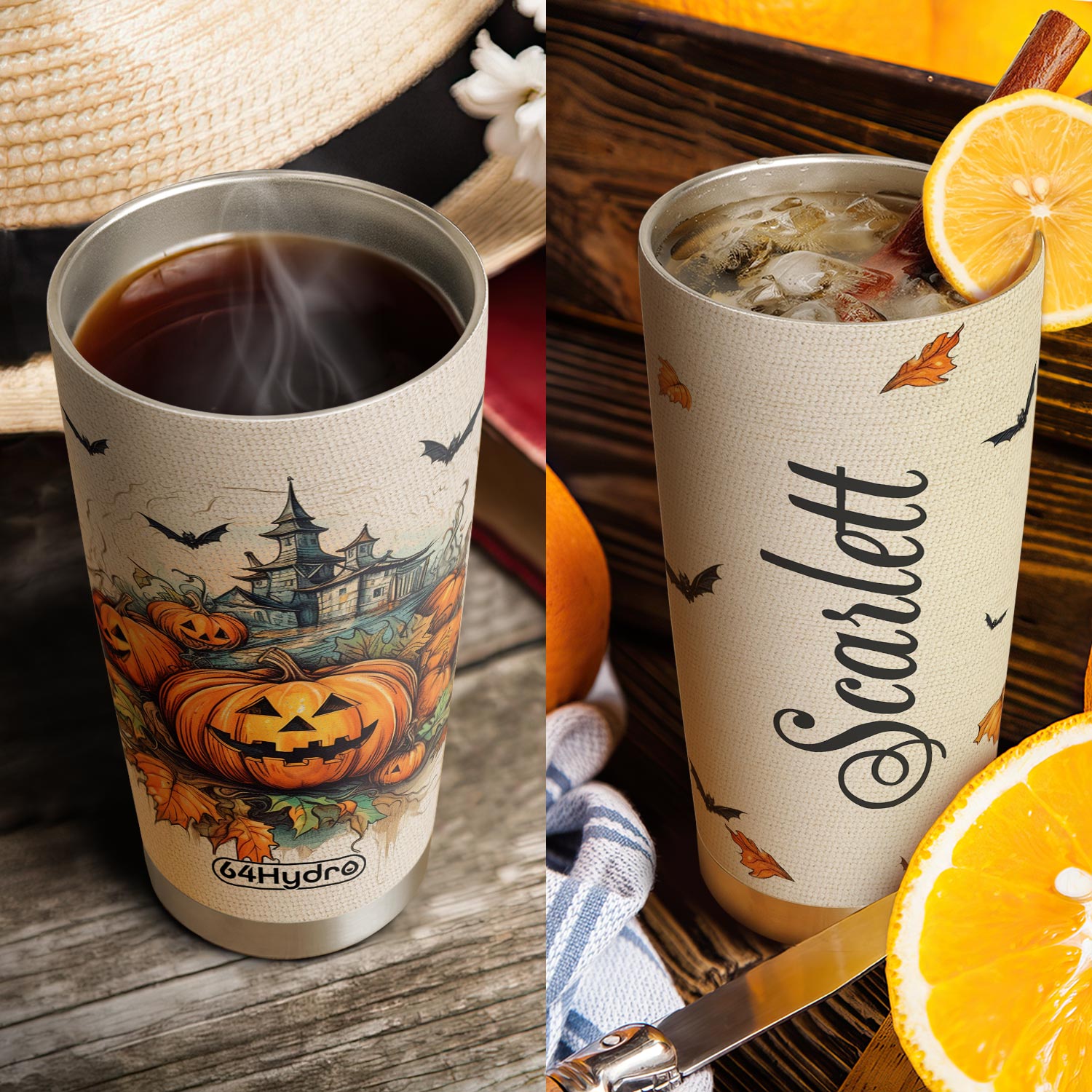 Halloween Autumn Vintage HTRZ28089605OT Stainless Steel Tumbler