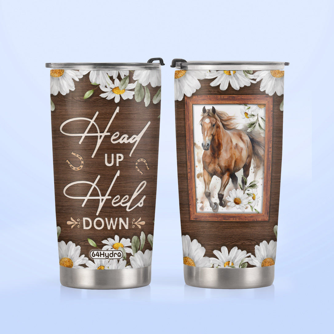 Horse Head Up Heels Down DNRZ220623461 Stainless Steel Tumbler