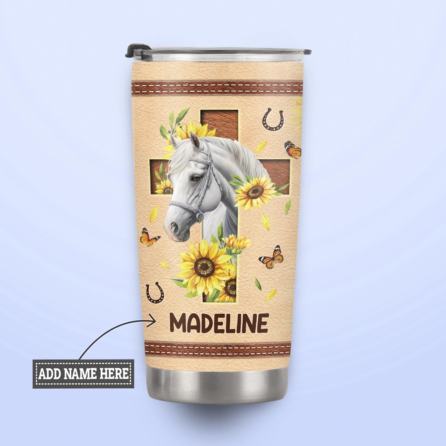 Horse Let Your Faith Be Bigger Than Your Fear NNRZ220623851 Stainless Steel Tumbler