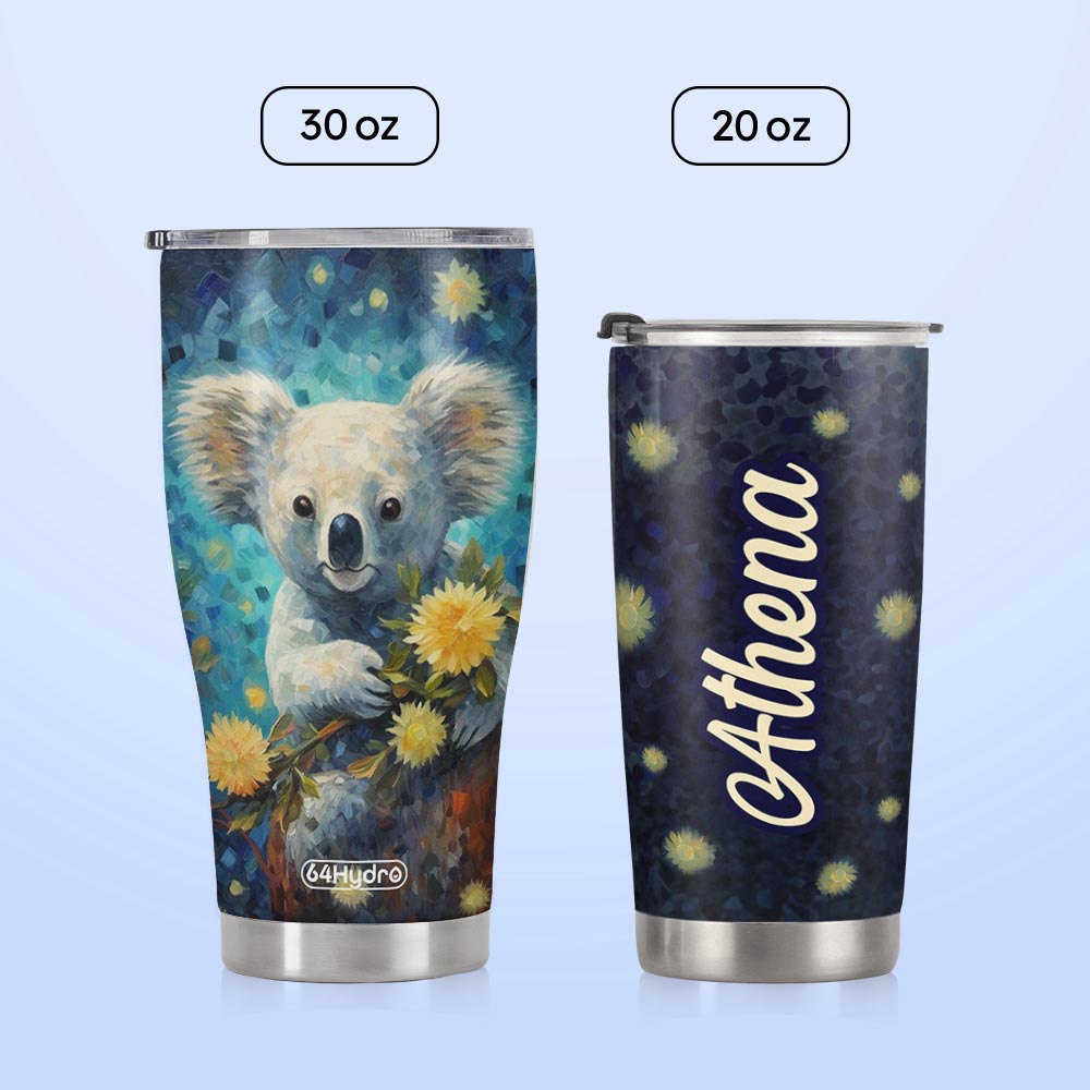 Koala Flower Star Night HTRZ18095472QK Stainless Steel Tumbler