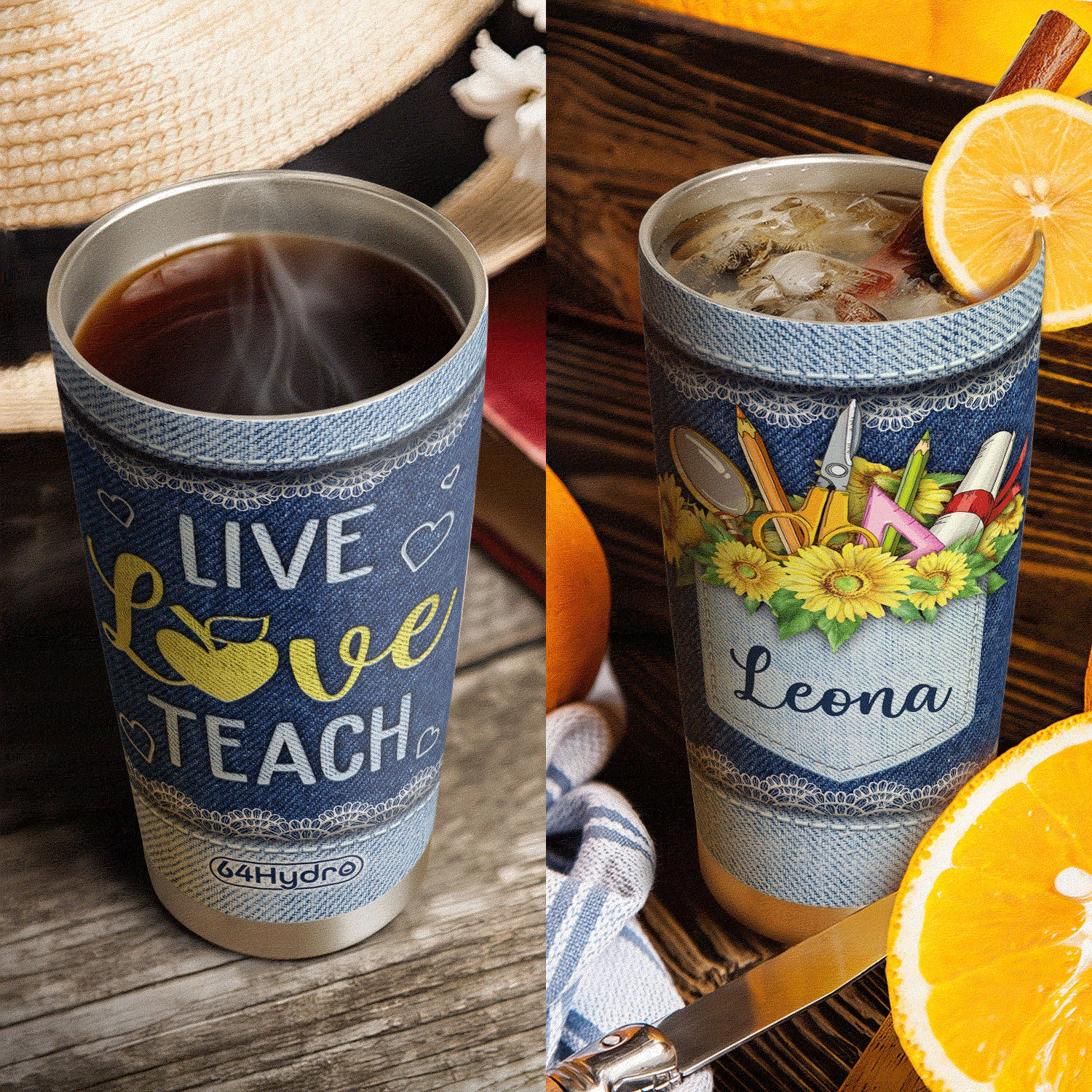 Live Love Teach HTRZ26076282TG Stainless Steel Tumbler