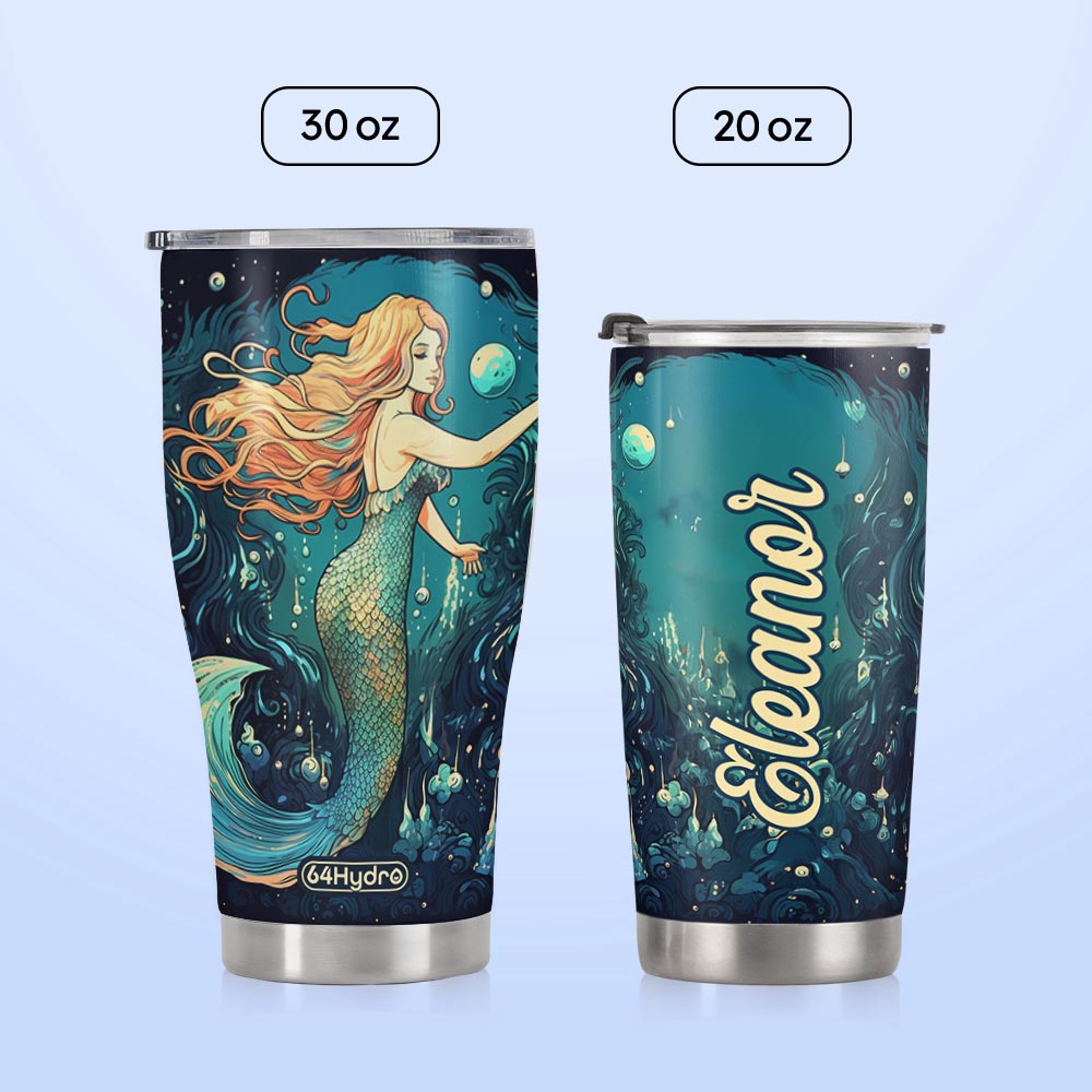 Mermaid Retro Vintage HHRZ20090437DV Stainless Steel Tumbler