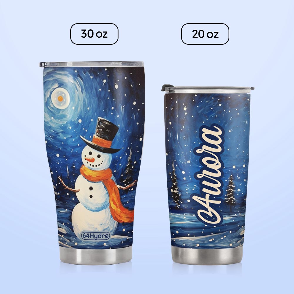 Snowman Starry Night HTRZ19097639MZ Stainless Steel Tumbler