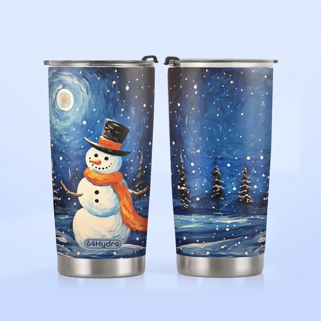 Snowman Starry Night HTRZ19097639MZ Stainless Steel Tumbler