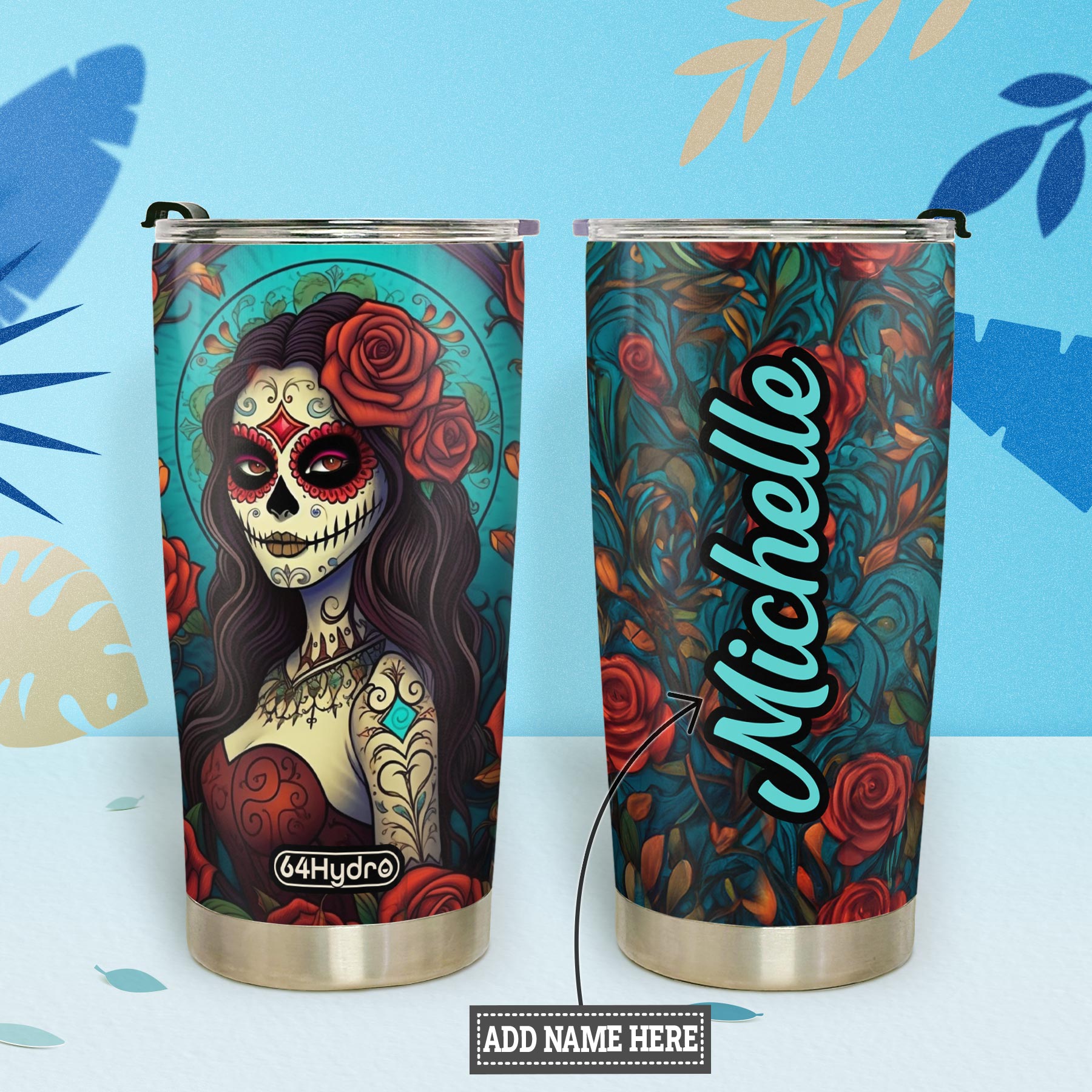 Sugar Skull Lady HTRZ27099858VD Stainless Steel Tumbler