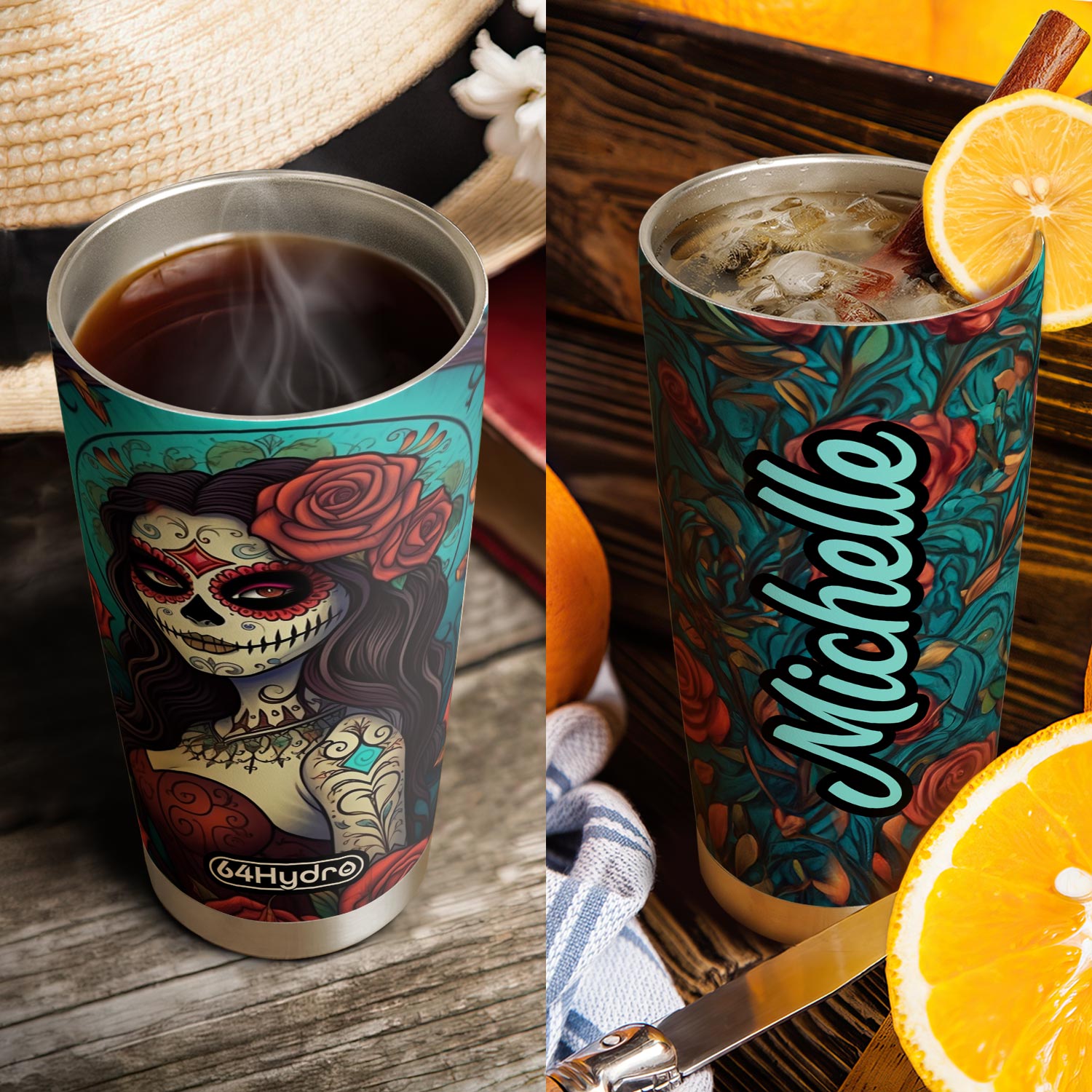 Sugar Skull Lady HTRZ27099858VD Stainless Steel Tumbler