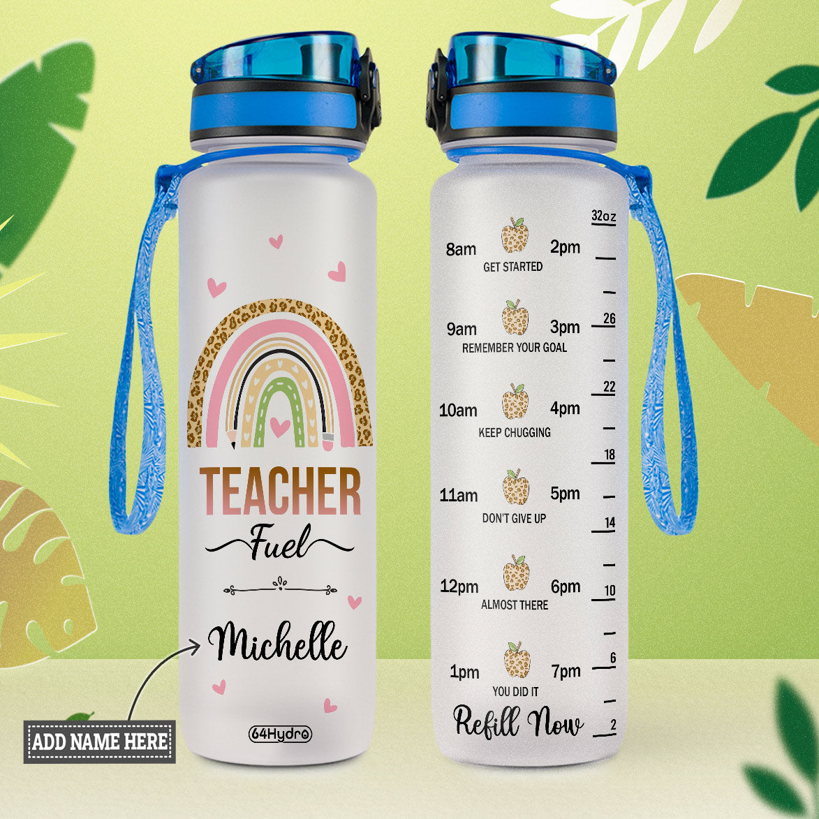 Teacher Fuel HHRZ27072919KN Water Tracker Bottle