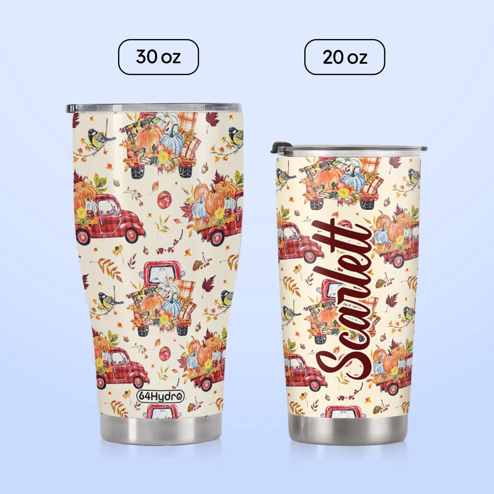 Truck Autumn Pattern HTRZ28085597TW Stainless Steel Tumbler