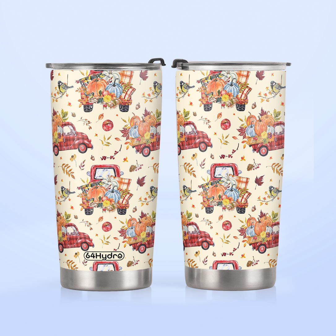 Truck Autumn Pattern HTRZ28085597TW Stainless Steel Tumbler
