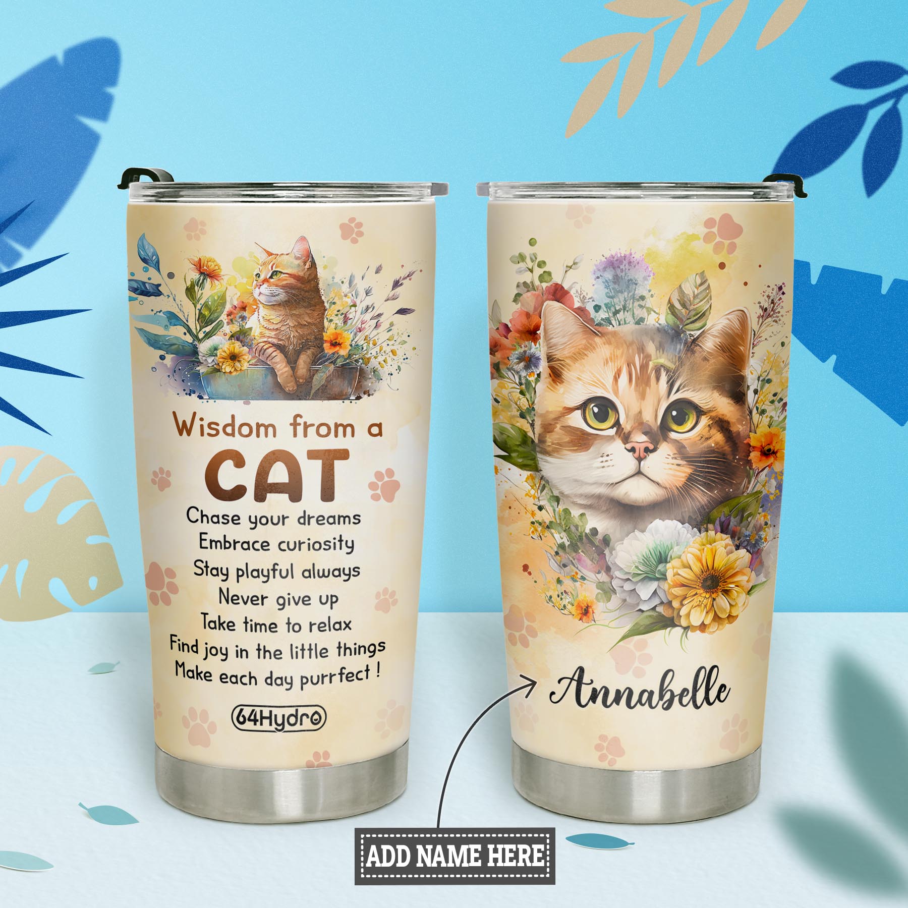 Wisdom From A Cat NNRZ030723939 Stainless Steel Tumbler