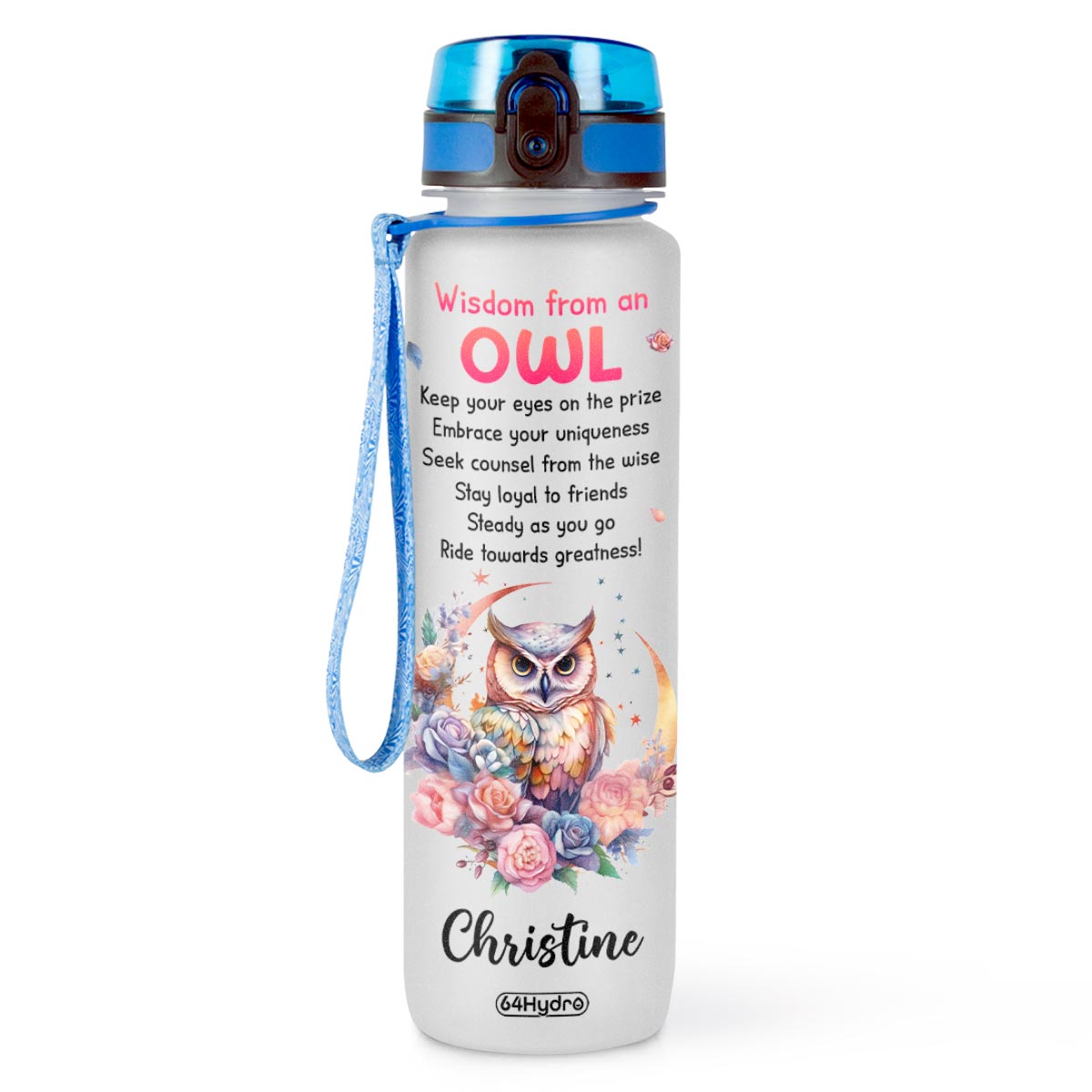 Wisdom From An Owl HHRZ09086993HV Water Tracker Bottle