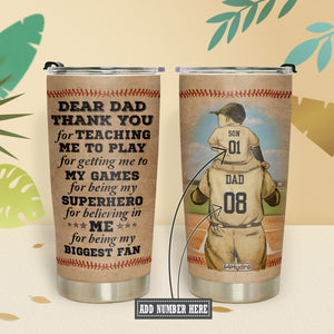 Baseball Daddy With His Son ABLZ2705001Z Stainless Steel Tumbler