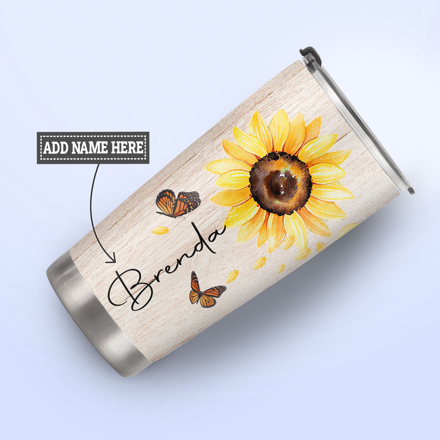 Faith Sunflower Be Still DNMZ1505003Z Stainless Steel Tumbler