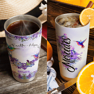 Hummingbird Faith Personalized DNR1111014 Stainless Steel Tumbler