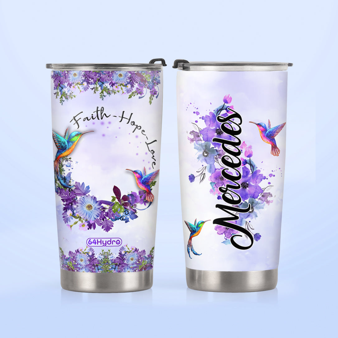 Hummingbird Faith Personalized DNR1111014 Stainless Steel Tumbler