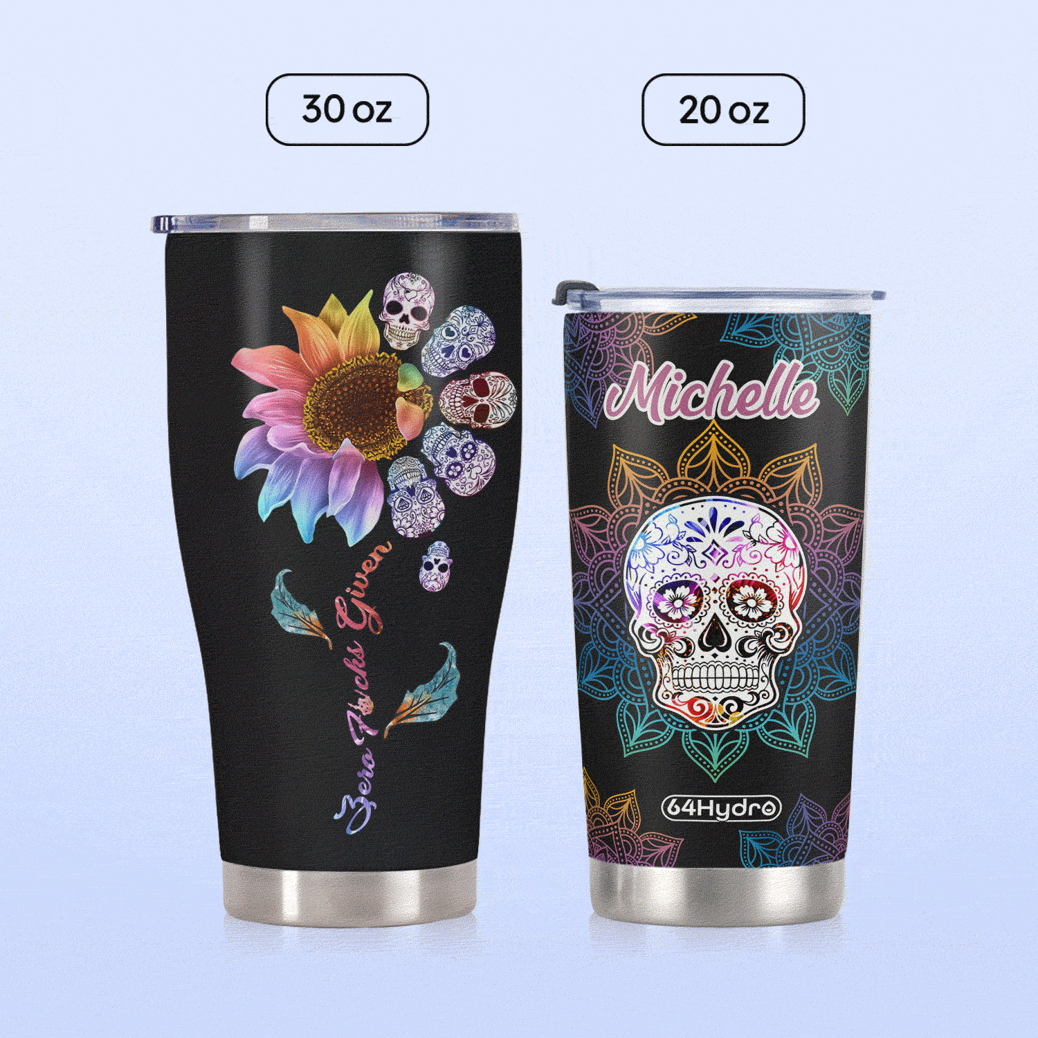 Skull Mandala KD2 HAL0110019 Stainless Steel Tumbler