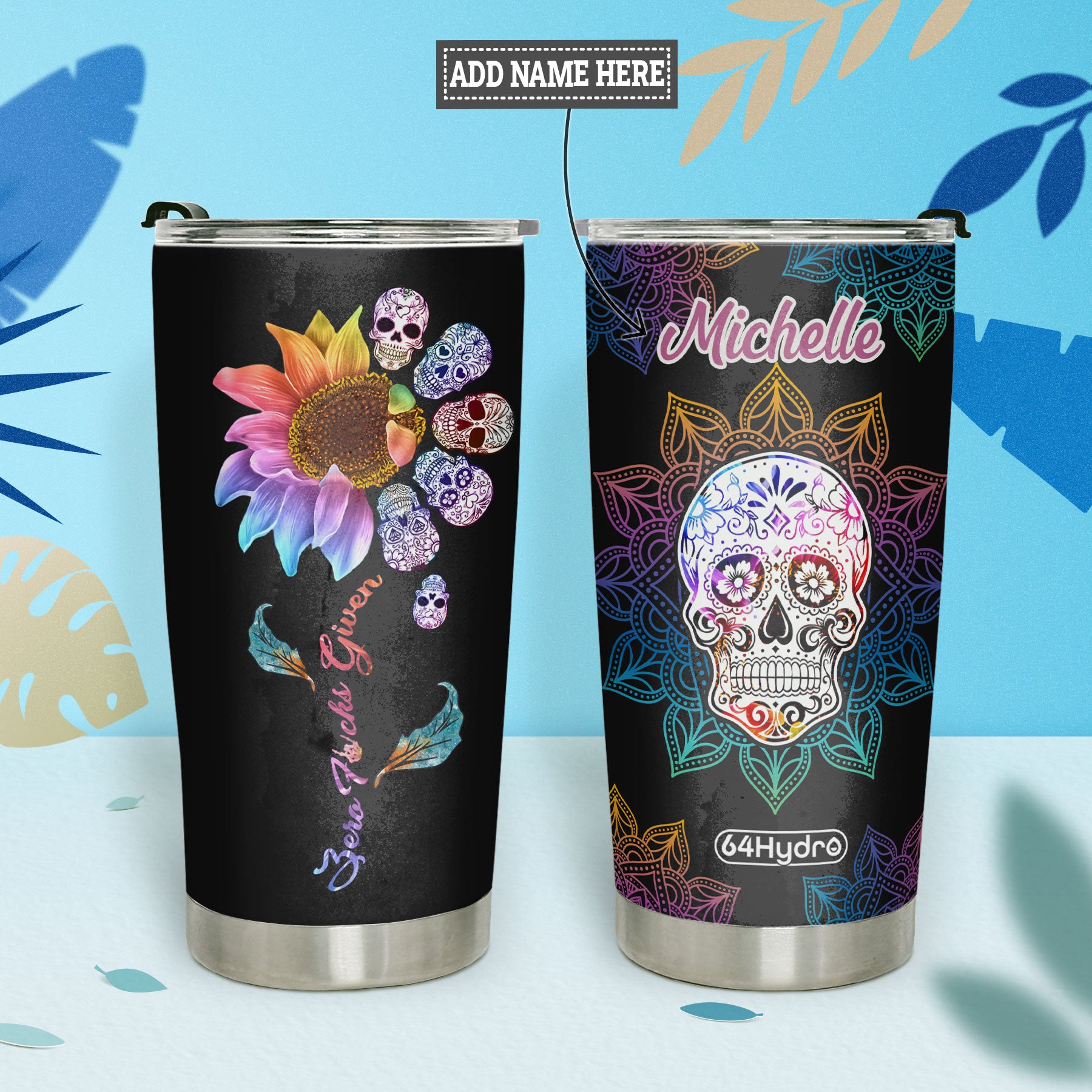 Skull Mandala KD2 HAL0110019 Stainless Steel Tumbler