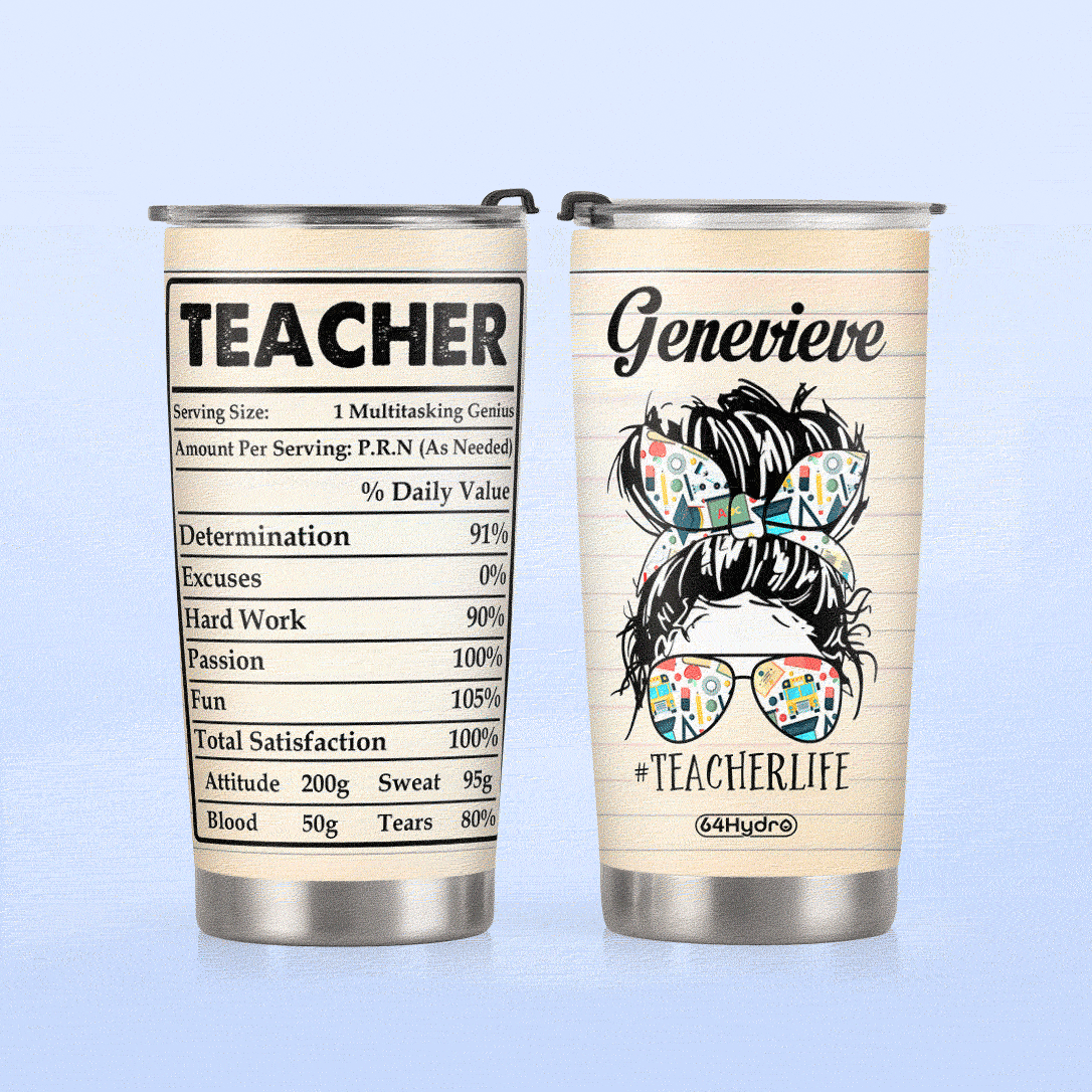 Teacher Life Facts KD4 HHAZ2704002Z Stainless Steel Tumbler