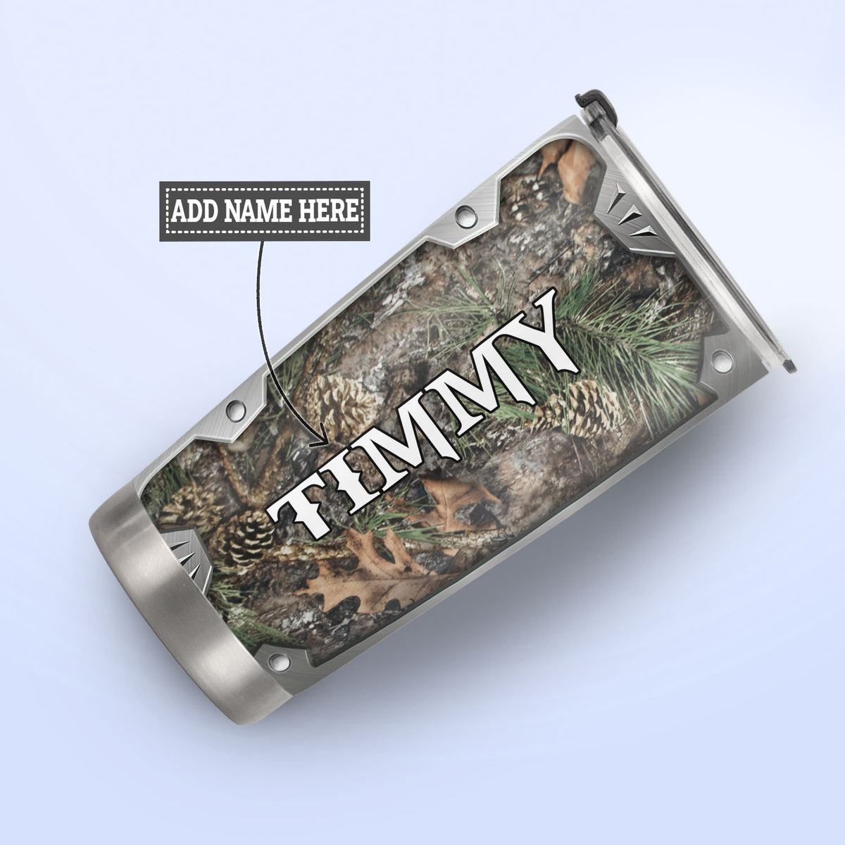 Custom Hunting Camo Stainless Steel Thermos (Personalized)