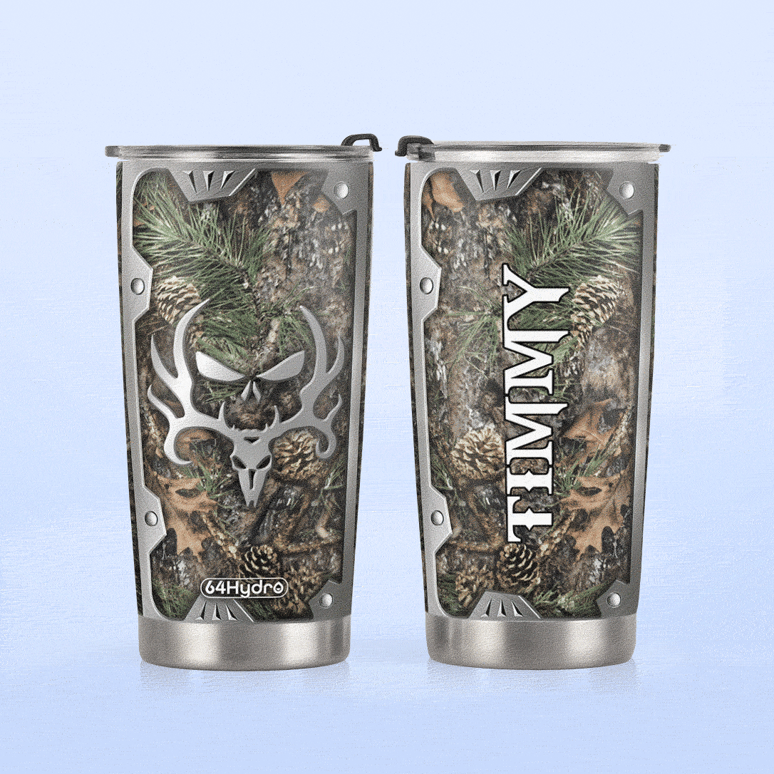 Camouflage Deer Skull HLZ1211009 Stainless Steel Tumbler