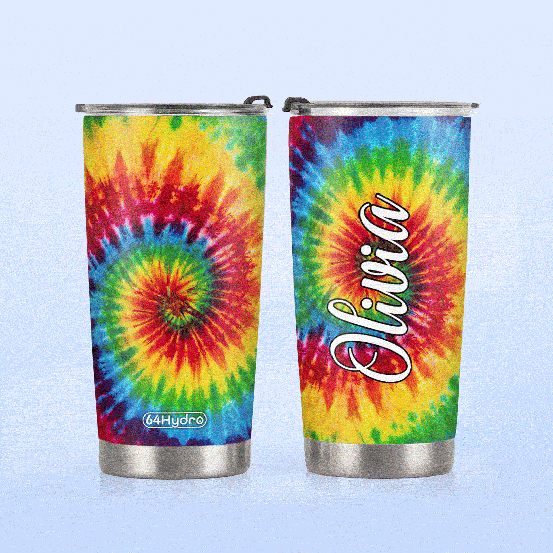 Hippie Tie Dye Tumbler KD2 HRX2511007 Stainless Steel Tumbler