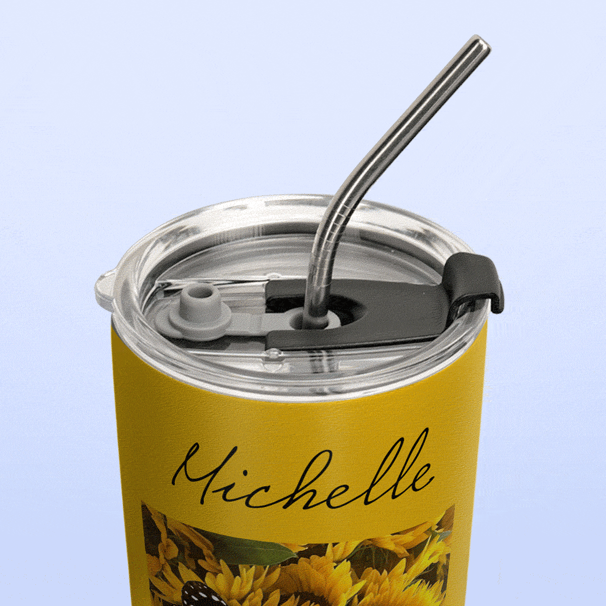 Butterfly Sunflower HTQ0411003 Stainless Steel Tumbler