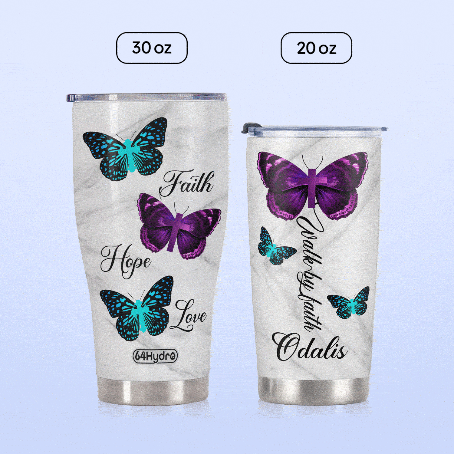 Butterfly Faith Hope Love TAS2711006 Stainless Steel Tumbler