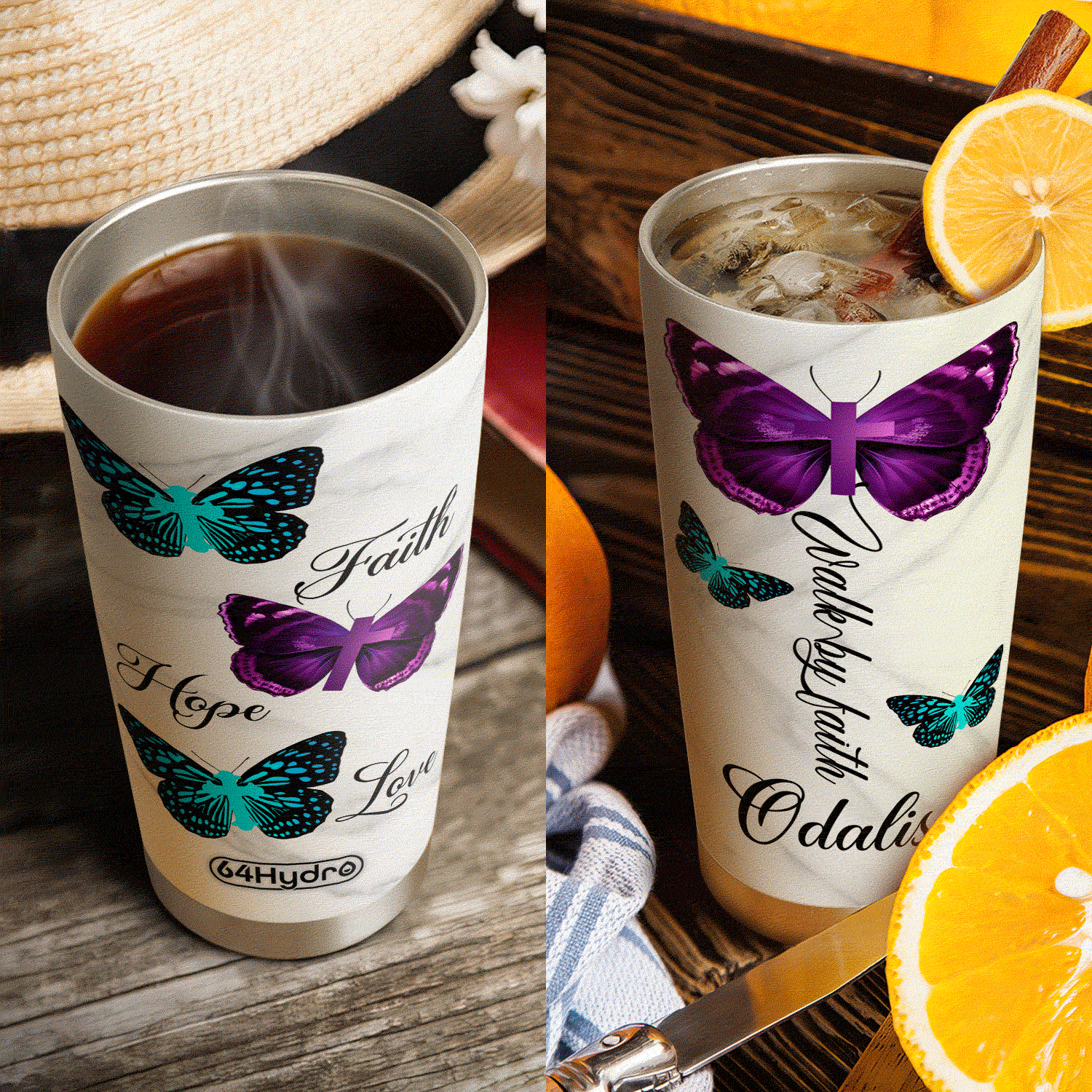 Butterfly Faith Hope Love TAS2711006 Stainless Steel Tumbler