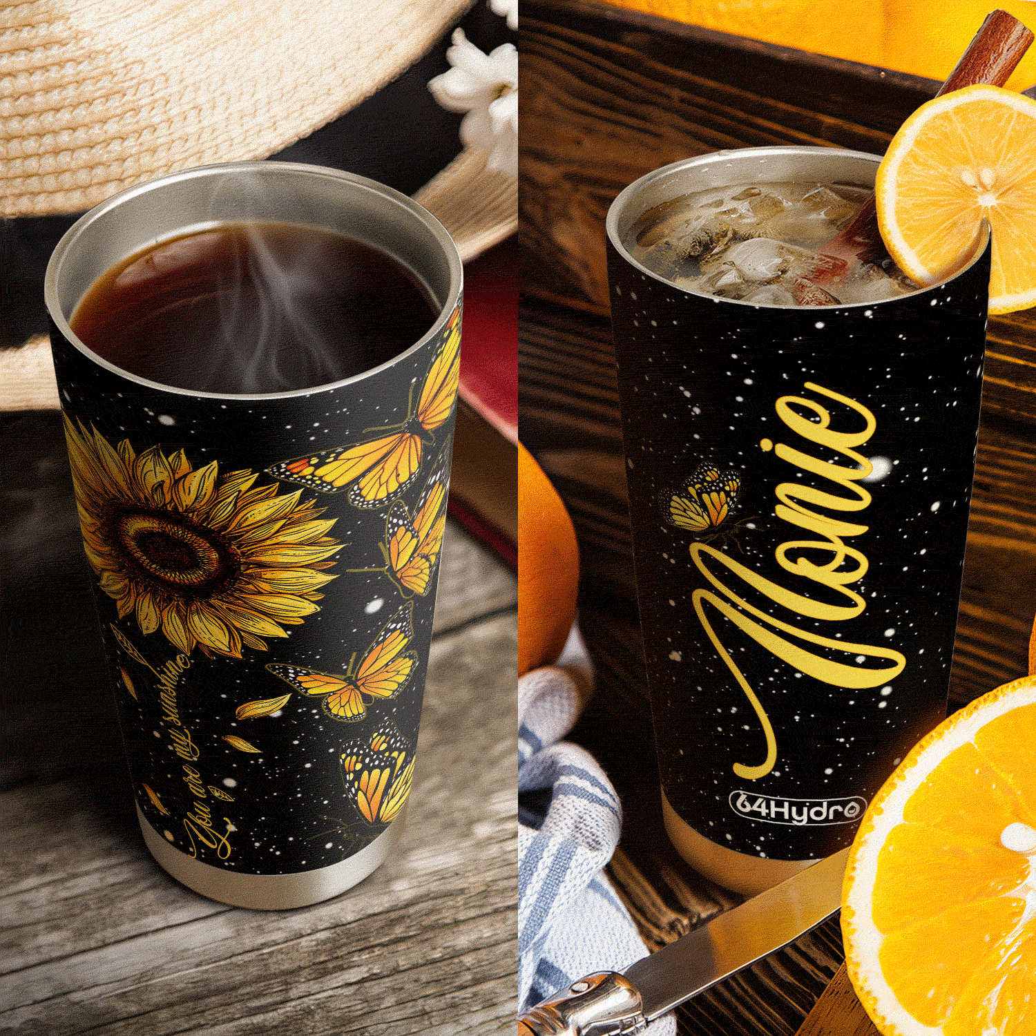 Sunflower Butterfly TAZ0911016 Stainless Steel Tumbler