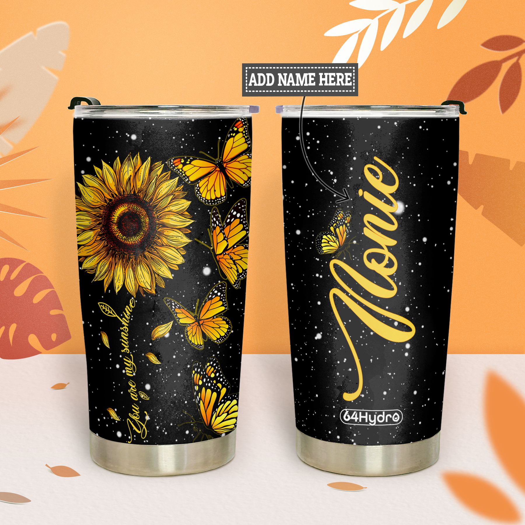 Sunflower Butterfly TAZ0911016 Stainless Steel Tumbler