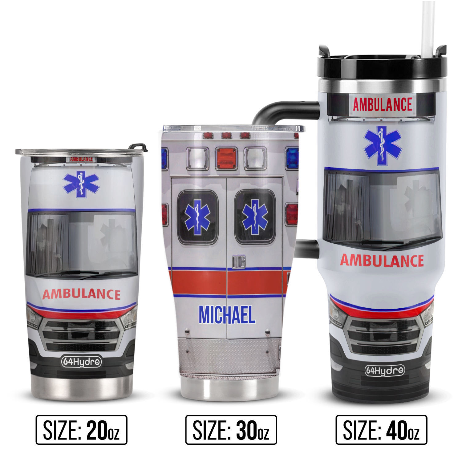 Ambulance Car ANRZ04113393BQ Stainless Steel Tumbler