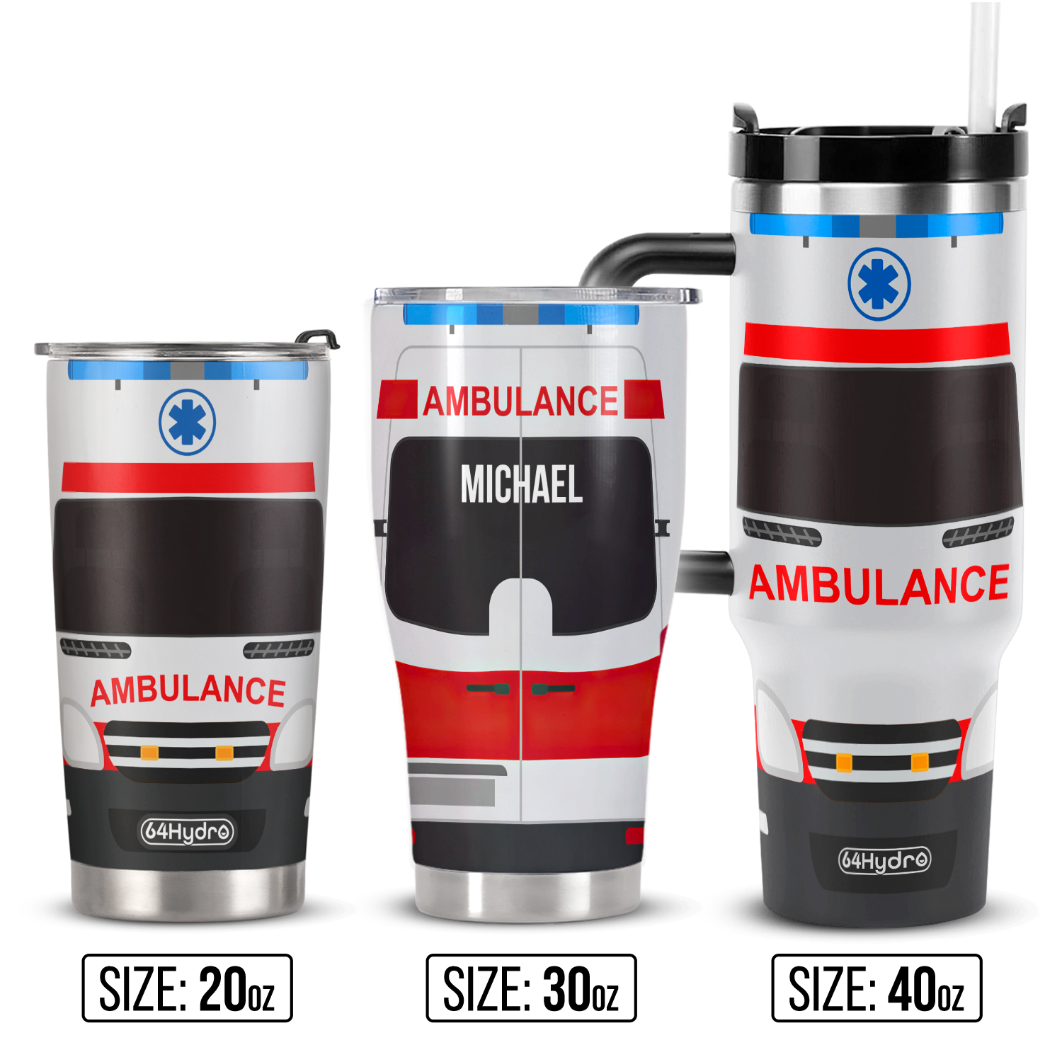 Ambulance Van ANRZ04116867WJ Stainless Steel Tumbler