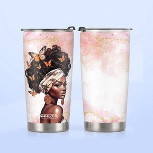 Black Woman Butterfly HHRZ20092231LL Stainless Steel Tumbler