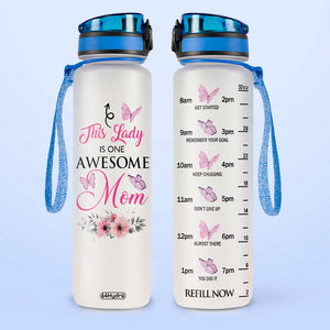 Butterfly Awesome Mom HTRZ17086585GI Water Tracker Bottle